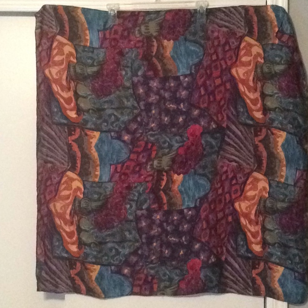Floral square scarf